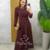 Milla Chic - Conjunto Madalena em Melange - Bordô (cópia)