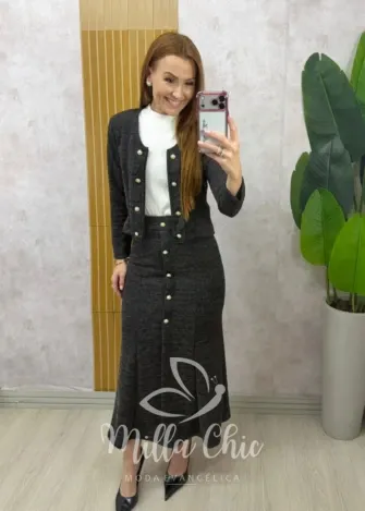 Milla Chic - Conjunto Madalena em Melange - Pret