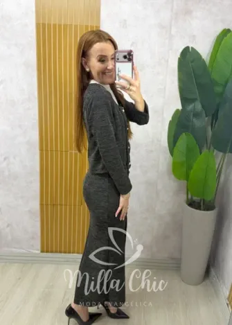 Milla Chic - Conjunto Madalena em Melange - Pret