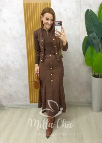 Milla Chic - Conjunto Madalena em Melange - Preto (cópia)