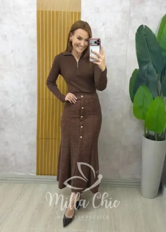 Milla Chic - Conjunto Madalena em Melange - Preto (cópia)