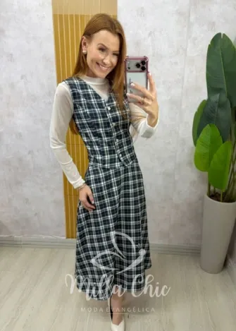 Milla Chic - Conjunto Madri em alfaiataria xadrez