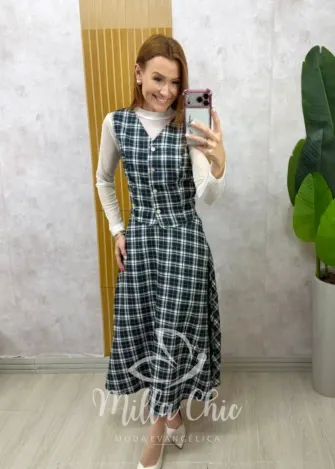 Milla Chic - Conjunto Madri em alfaiataria xadrez