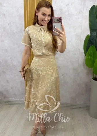 Milla Chic - Conjunto Tatiane em renda crochet