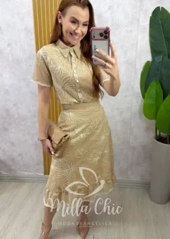 Milla Chic - Conjunto Tatiane em renda crochet