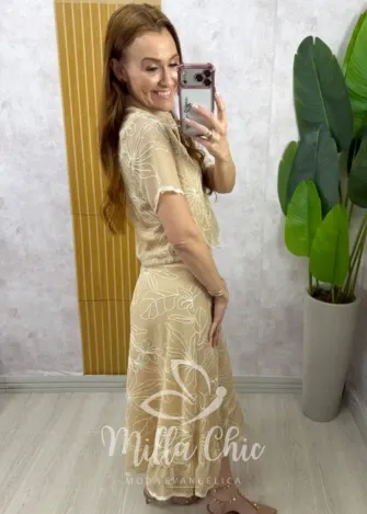 Milla Chic - Conjunto Tatiane em renda crochet