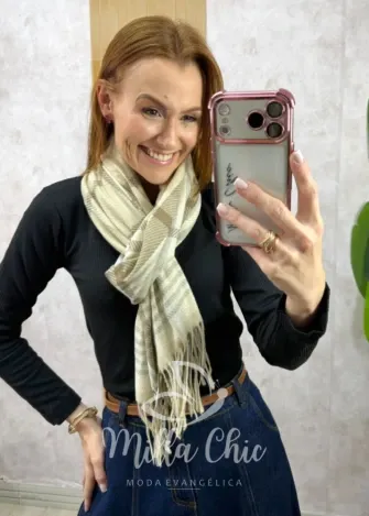 Milla Chic - Lenço Flanelado Xadrez