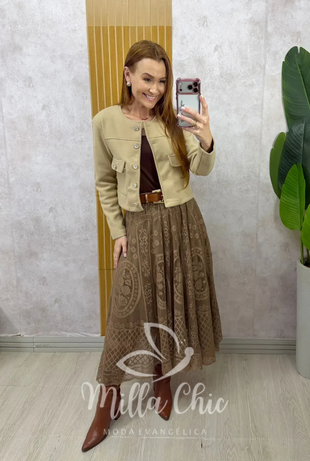 Milla Chic – Saia Brenda em renda – Rosé (cópia) Milla Chic - Saia Brenda em renda - Rosé (cópia)