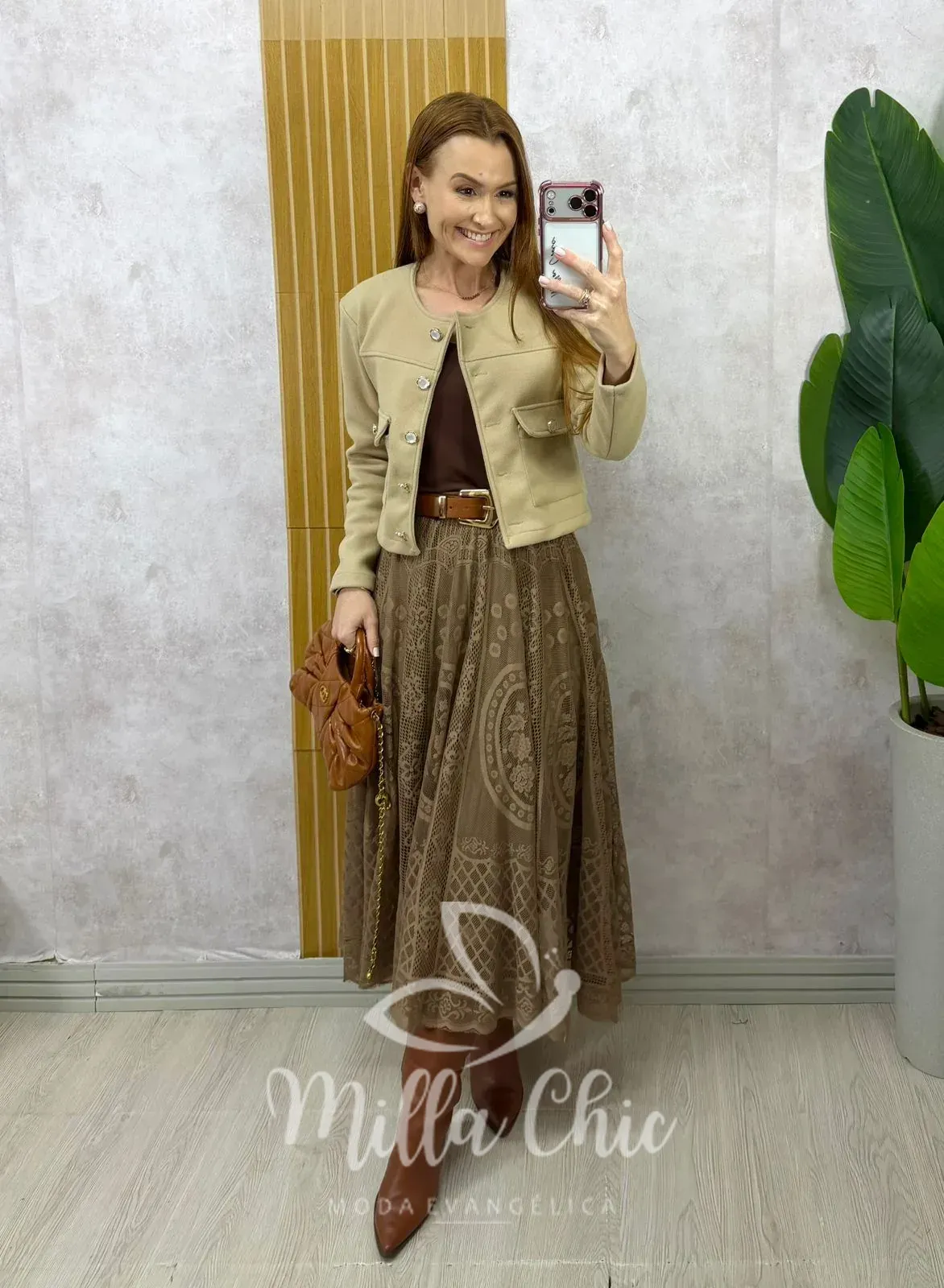 Milla Chic – Saia Brenda em renda – Rosé (cópia) Milla Chic - Saia Brenda em renda - Rosé (cópia)