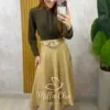 Milla Chic - Saia Dafine em linho - Areia (cópia)