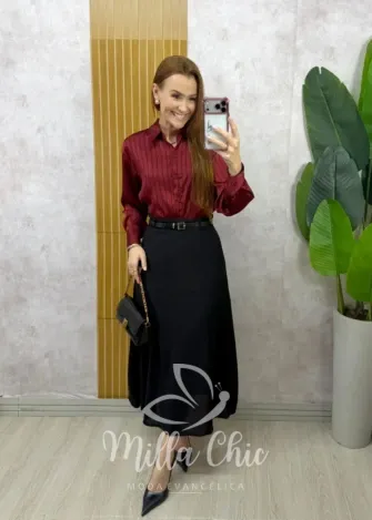 Milla Chic – Saia Dafine em linho – Bege (cópia) Milla Chic - Saia Dafine em linho - Bege (cópia)