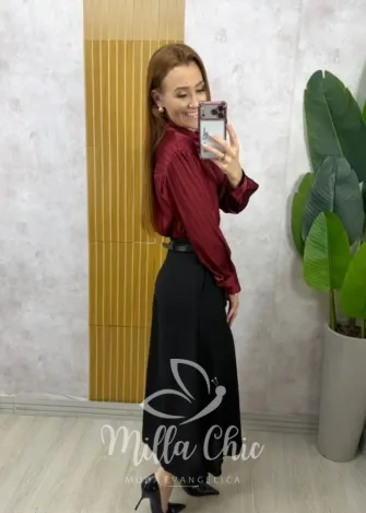 Milla Chic - Saia Dafine em linho - Bege (cópia)