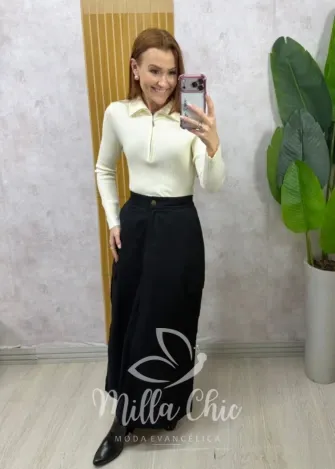 Milla Chic - Saia Daiane em sarja