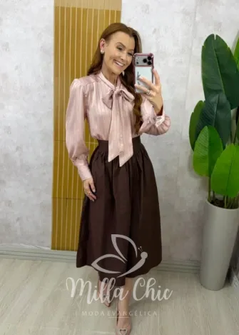 Milla Chic - Saia Geise  - Marrom (cópia)