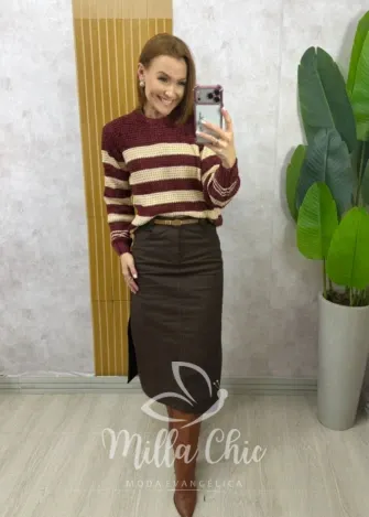 Milla Chic - Suéter Patrícia - Marrom (cópia)