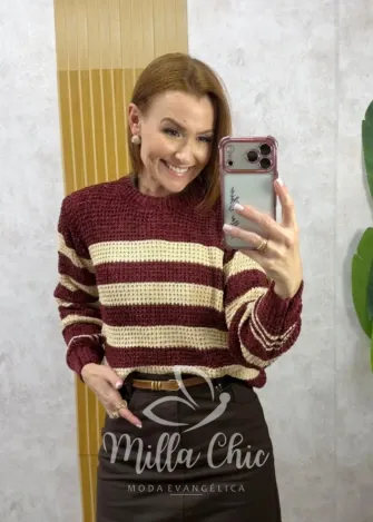Milla Chic - Suéter Patrícia - Marrom (cópia)