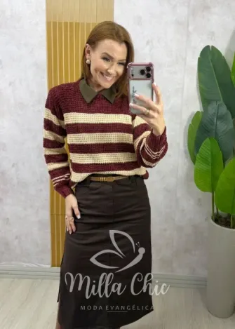 Milla Chic - Suéter Patrícia - Marrom (cópia)