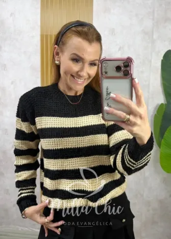 Milla Chic - Suéter Patrícia - Preto