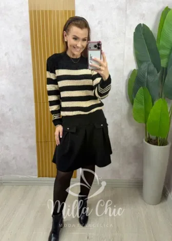 Milla Chic - Suéter Patrícia - Preto