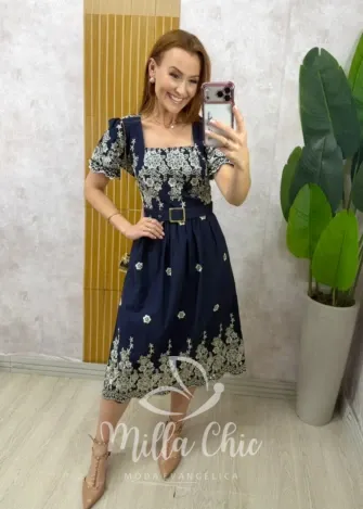 Milla Chic - Vestido Adelaide - Azul