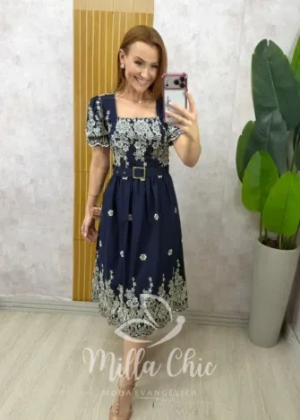 Milla Chic - Vestido Adelaide - Azul