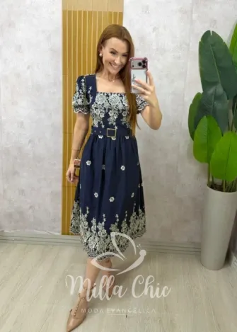 Milla Chic - Vestido Adelaide - Azul