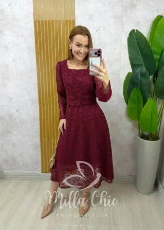 Milla Chic - Vestido Cecília em renda crochet