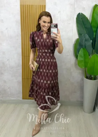 Milla Chic – Vestido Doce Encanto – Marrom (cópia) Milla Chic - Vestido Doce Encanto - Marrom (cópia)