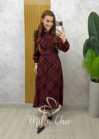 Milla Chic – Vestido Inês xadrez – Vermelho (cópia) Milla Chic - Vestido Inês xadrez - Vermelho (cópia)