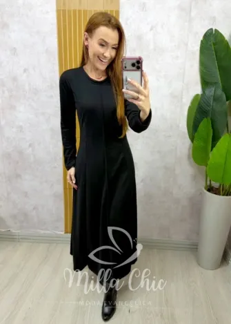 Milla Chic - Vestido Mariana em lãzinha - Preto