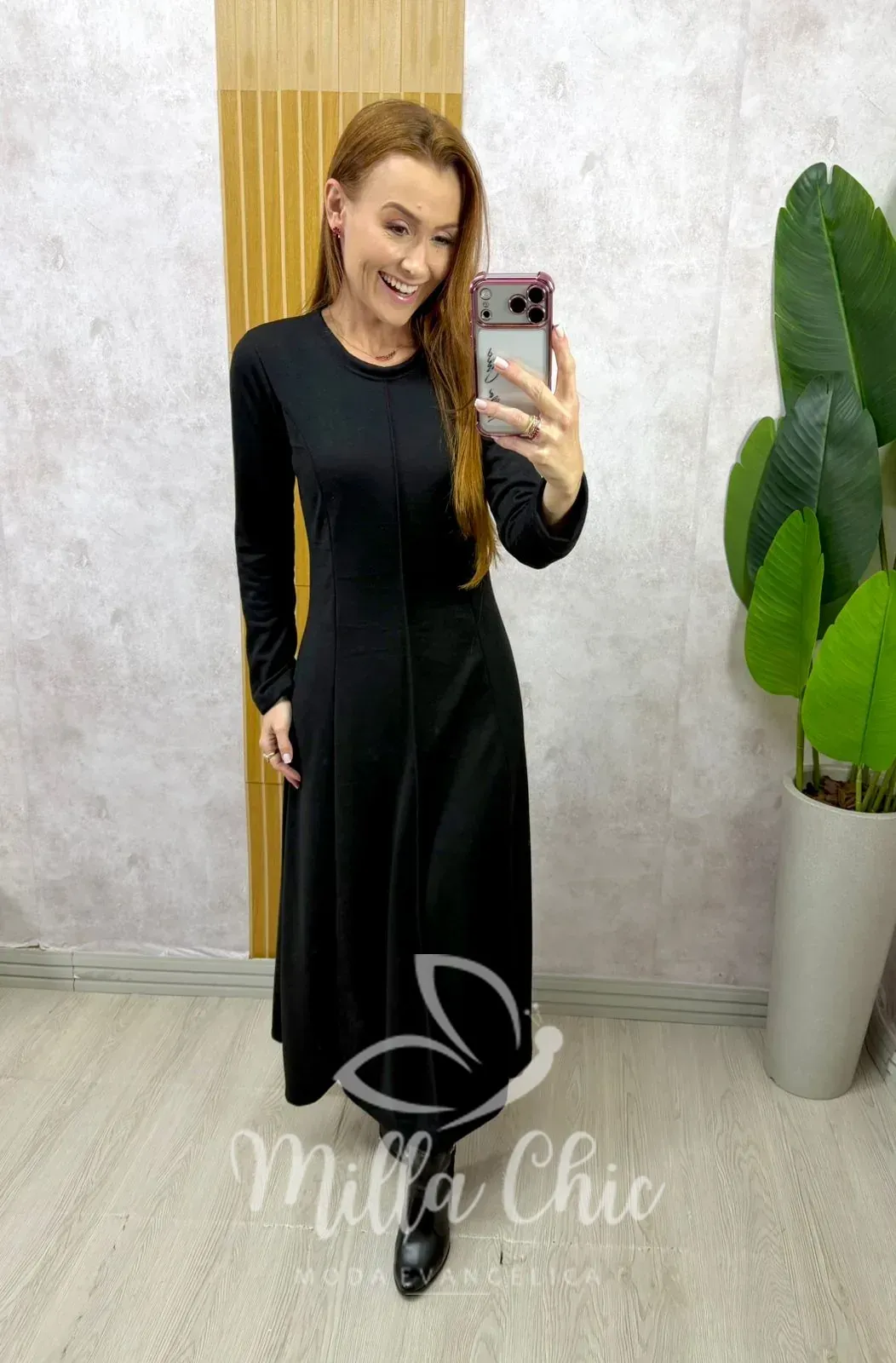 Milla Chic – Vestido Mariana em lãzinha – Preto Milla Chic - Vestido Mariana em lãzinha - Preto
