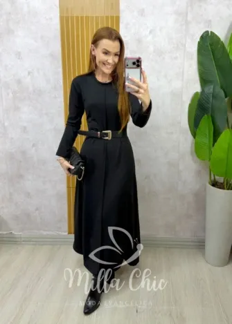 Milla Chic - Vestido Mariana em lãzinha - Preto