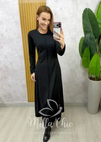 Milla Chic - Vestido Mariana em lãzinha - Preto