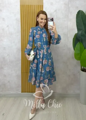 Milla Chic – Vestido Melissa – Azul Milla Chic - Vestido Melissa - Azul