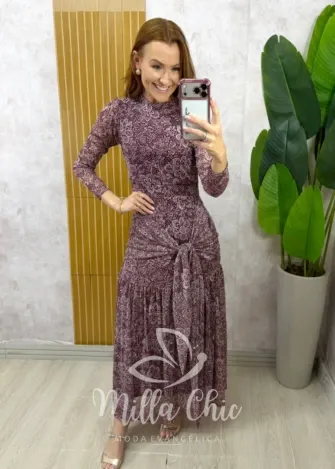 Milla Chic - Vestido Rosana longo em tule