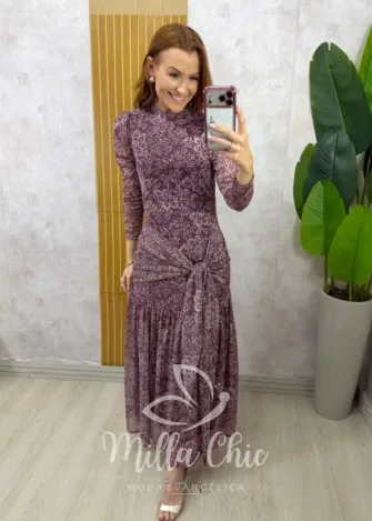 Milla Chic - Vestido Rosana longo em tule