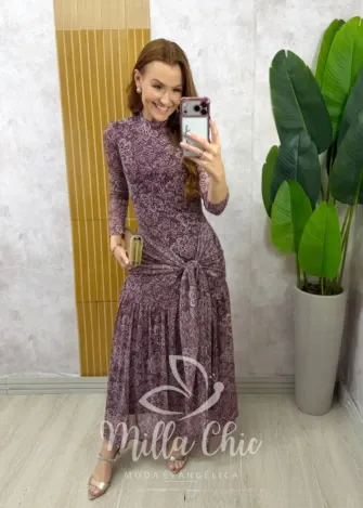 Milla Chic - Vestido Rosana longo em tule