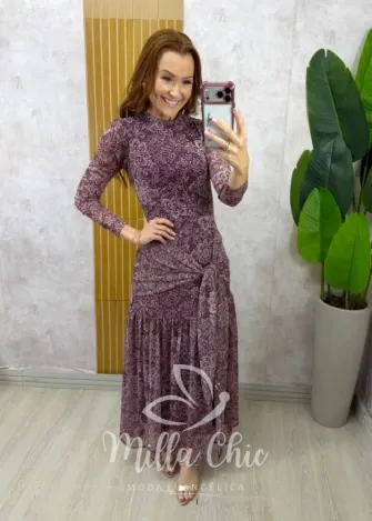 Milla Chic - Vestido Rosana longo em tule