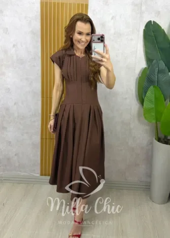 Milla Chic - Vestido Rosana longo em tule - Preto (cópia)