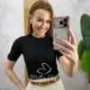 Milla Chic – Blusa Alana em Tricot modal – Preta Milla Chic - Blusa Alana em Tricot modal - Preta