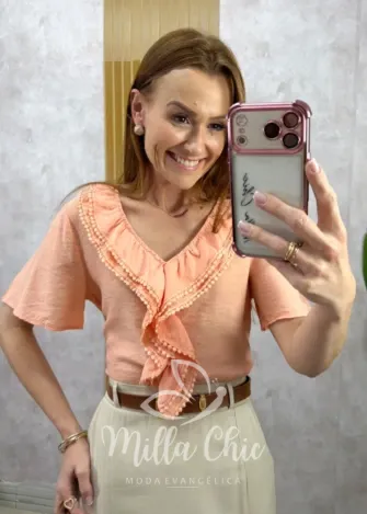 Milla Chic - Blusa Alana em Tricot modal - Preta (cópia)