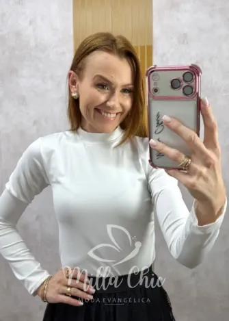 Milla Chic - Blusa Cacharel Vitória - Branca