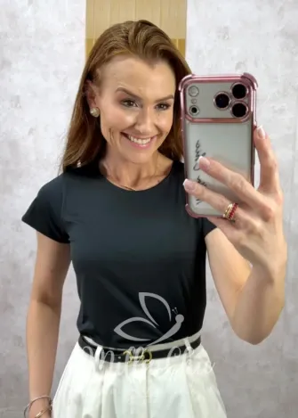 Milla Chic - Blusa Diana em poliamida - Preta (cópia)