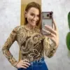 Milla Chic - Blusa Eloise em tule estampado - Bordô (cópia)
