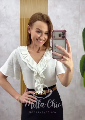 Milla Chic - Blusa Heloísa em linhocel- Pessêgo (cópia)