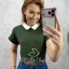 Milla Chic - Blusa Isaura em listras - Preta (cópia)