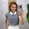 Milla Chic – Blusa Isaura em listras – Rosa (cópia) Milla Chic - Blusa Isaura em listras - Rosa (cópia)