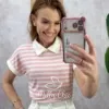 Milla Chic – Blusa Isaura em listras – Vermelha (cópia) Milla Chic - Blusa Isaura em listras - Vermelha (cópia)