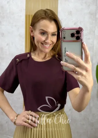 Milla Chic – Blusa Joana – Açaí Milla Chic - Blusa Joana - Açaí