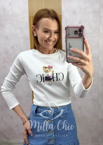 Milla Chic - Blusa Joana Teddy - Marrom (cópia)